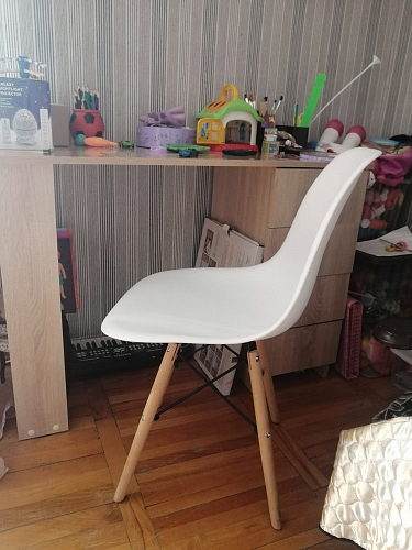 Стул Cindy Eames mod. 001 white / natural фото покупателя 26