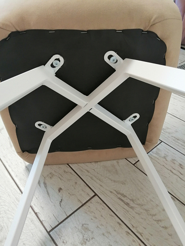 Стул на металлокаркасе Чилли синий / белый фото покупателя 841