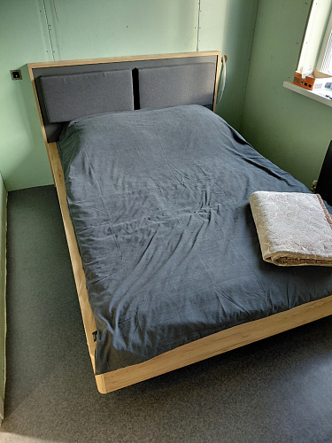 Двуспальная кровать Клауд 160х200 парящая дуб крафт золотой / антрацит фото покупателя 430