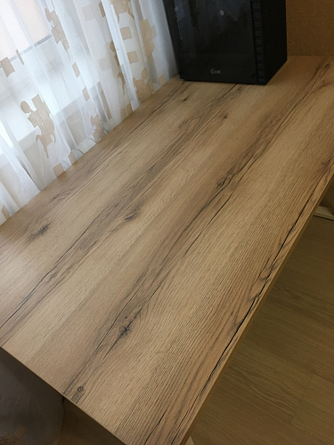 Деревянный стол Лота Лофт 120х75 белый матовый / дуб крафт золотой фото покупателя 1019