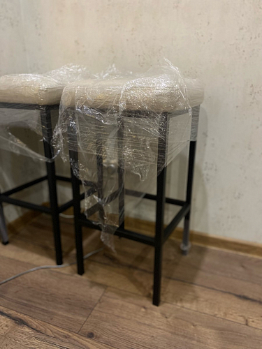 Барный стул Лофт микровелюр катания блэк / черный матовый фото покупателя 138