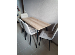 Стол Тринити Лофт 120 32 мм бетон / черный матовый фото покупателя 289