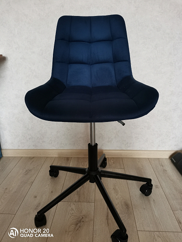 Компьютерное кресло Честер темно-серый / золото  - Уцененный экземпляр фото покупателя 6