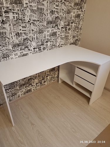 Письменный стол СПм-25 правый белый фото покупателя 24