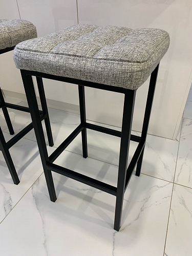 Барный стул Лофт ткань канди грей / черный матовый фото покупателя 158