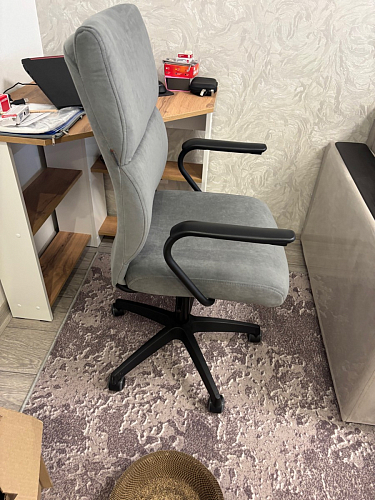 Компьютерное кресло Benefit/Бенефит флок серый 29 фото покупателя 67