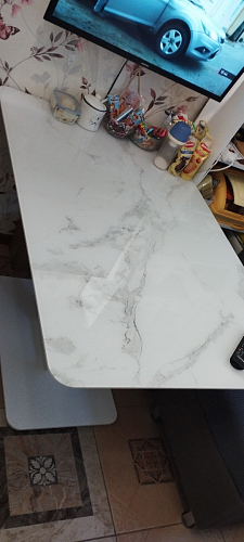 Стол на тумбе Бугун белый / золото фото покупателя 7