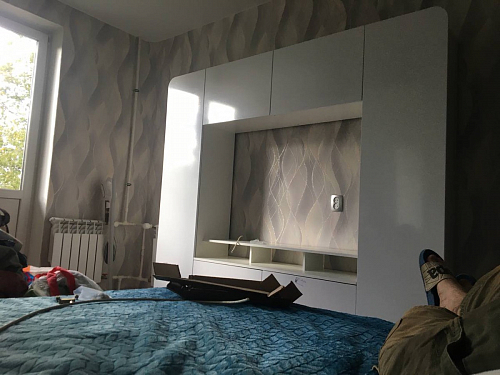 Готовая гостиная Румба белый / белый глянец  - Уцененный экземпляр фото покупателя 85