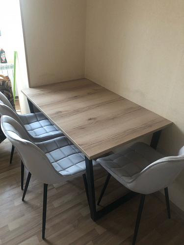 Стол Тринити Лофт 120 25 мм черный матовый / юта фото покупателя 115