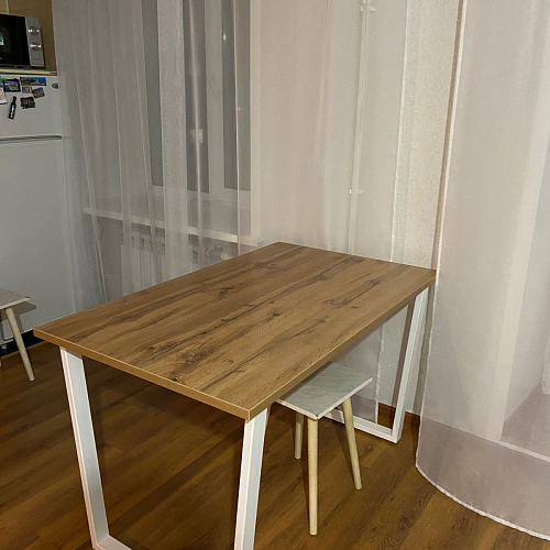 Стол Лота Лофт 140 25 мм черный матовый / бетон фото покупателя 59