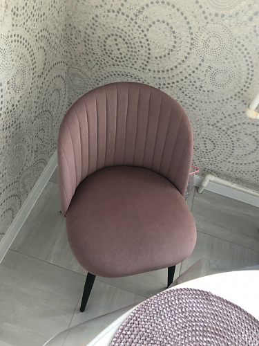 Стул на металлокаркасе Gabi 1 light purple / black / gold фото покупателя 261