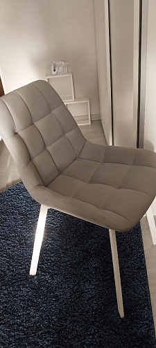 Стул на металлокаркасе Челси коричневый велюр (california 238) / белый фото покупателя 28