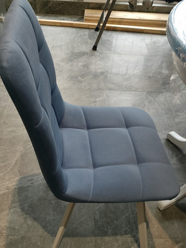 Стул на металлокаркасе Чилли К светло-серый велюр / черный каркас фото покупателя 6