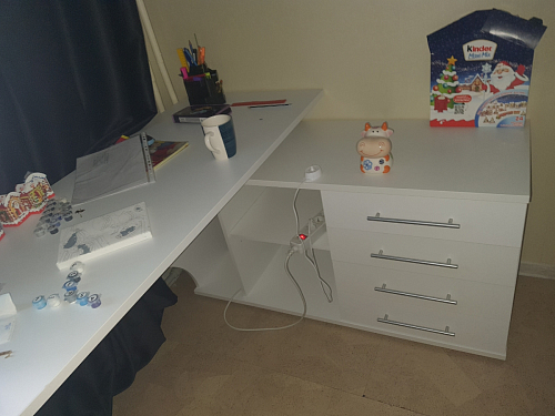 Компьютерный стол КСТ-109П правый дуб сонома / белый фото покупателя 101