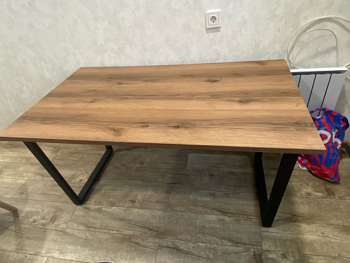 Деревянный стол Лота Лофт 140х80 дуб крафт табачный / черный матовый фото покупателя 143