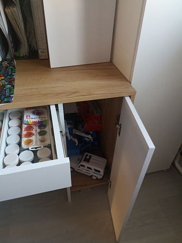 Письменный стол Комфорт 12.71 дуб золотой craft / белая аляска фото покупателя 104