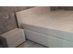 Двуспальная кровать Афродита 160х200 с ПМ экокожа бежевая фото покупателя 13