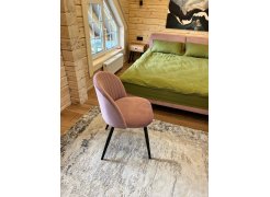 Стул на металлокаркасе Gabi 1 бежевый / черный с серебряными наконечниками фото покупателя 181