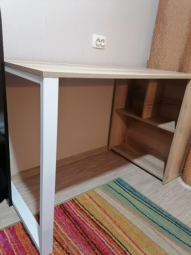 Письменный стол Битти Лофт 116х60х75 креатель / черный матовый фото покупателя 68