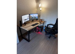 Деревянный стол Лота Лофт 120(160)х75 черный матовый / бетон светлый фото покупателя 216