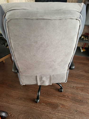 Компьютерное кресло Chief Metalbl/Чиф Металбл серый велюр фото покупателя 4