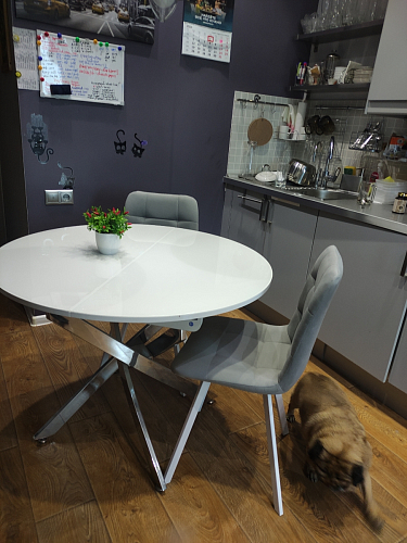 Стул на металлокаркасе Чилли К кирпичный / черный фото покупателя 345