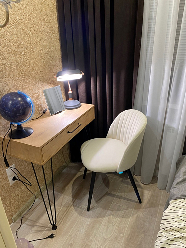 Стул на металлокаркасе Gabi latte / gold / black фото покупателя 218