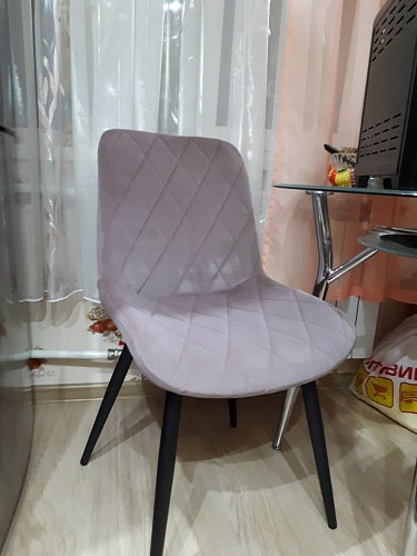 Стул на металлокаркасе Fox light purple / black фото покупателя 3