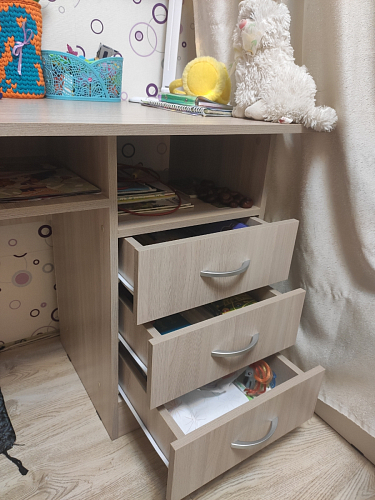 Стол письменный Бриз МДФ волна лайм / ясень светлый фото покупателя 219