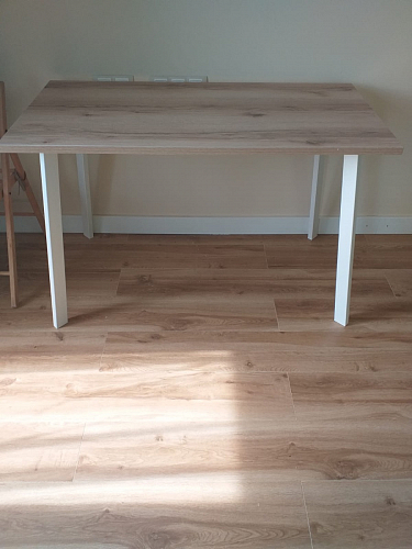 Стол Тринити Лофт 140 25 мм дуб делано темный / белый фото покупателя 172