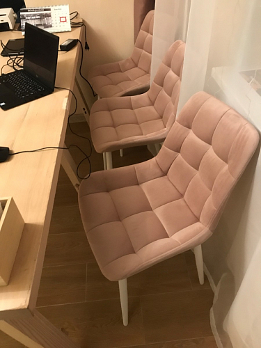 Стул на металлокаркасе Челси морская волна / черный фото покупателя 114