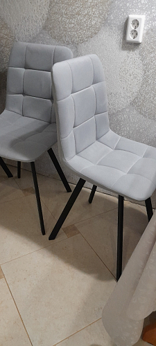 Стул на металлокаркасе Чилли светло-серый / черный фото покупателя 96