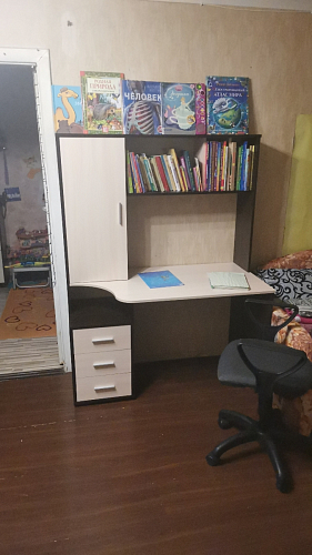 Компьютерный стол КСТ-16 левый дуб сонома / белый фото покупателя 103