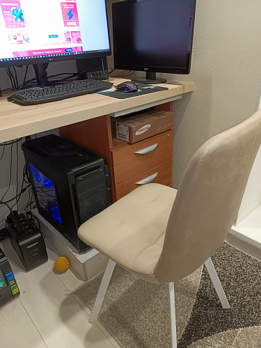 Стул на металлокаркасе Чилли К кирпичный / черный фото покупателя 183