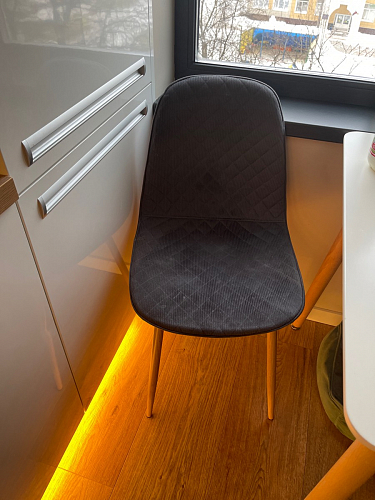 Стул на металлокаркасе Capri голубой фото покупателя 54