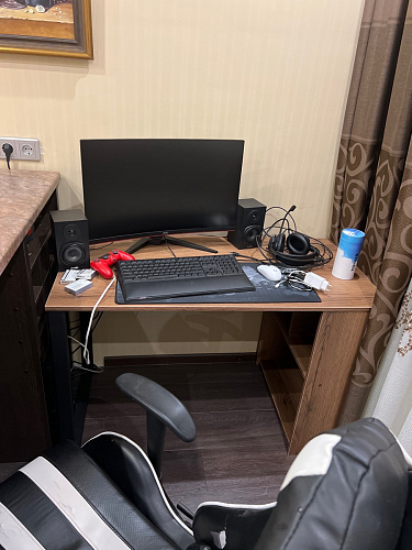 Письменный стол Битти Лофт 116х60х75 дуб делано светлый / белый матовый фото покупателя 95