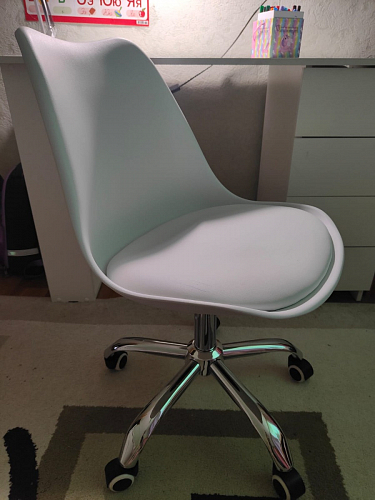 Компьютерное кресло Kolin с подушкой clear / white фото покупателя 219