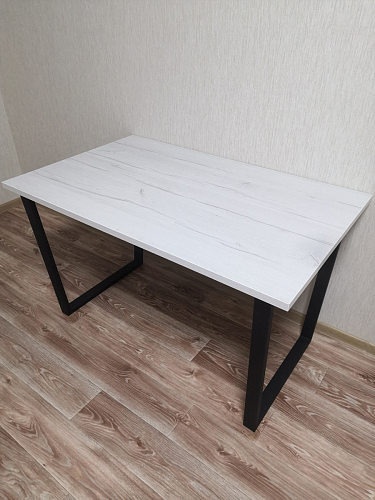 Стол Тринити Лофт 140 25 мм дуб делано темный / белый фото покупателя 55