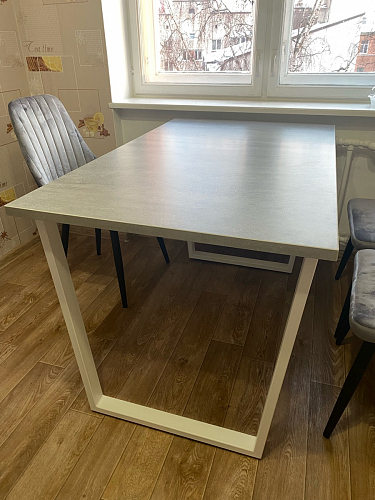 Деревянный стол Лота Лофт 140х80 дуб крафт табачный / черный матовый фото покупателя 341