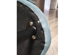 Стул на металлокаркасе Gabi 1 бежевый / черный с серебряными наконечниками фото покупателя 766