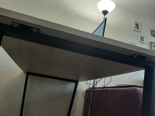 Деревянный стол Лота Лофт 140х80 черный матовый / бетон светлый фото покупателя 634