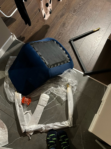 Стул на металлокаркасе Seda 1 latte / black / gold фото покупателя 53