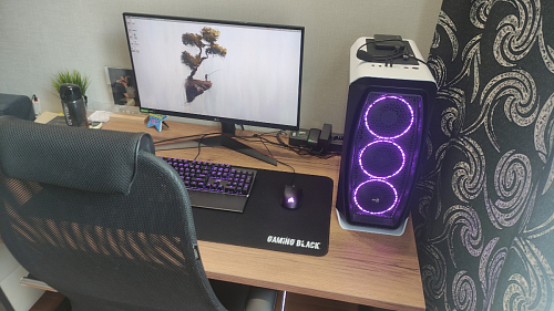 Стол Лота Лофт 140 25 мм черный матовый / бетон фото покупателя 194