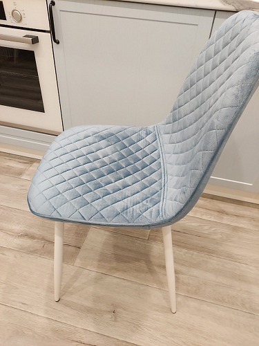 Стул на металлокаркасе Capri голубой фото покупателя 18