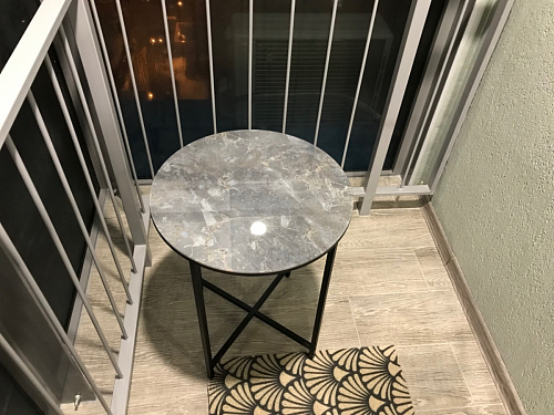 Журнальный столик Волопас серо-зеленый мрамор / черный фото покупателя 15