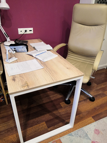 Письменный стол Битти Лофт 116х60х75 креатель / черный матовый фото покупателя 41