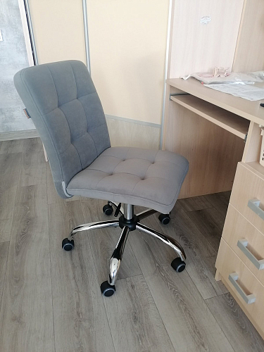 Компьютерное кресло Fiesta/Фиеста флок серый 29 фото покупателя 36