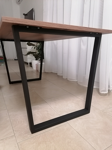 Деревянный стол Лота Лофт 120x75 дуб крафт табачный / черный матовый фото покупателя 195