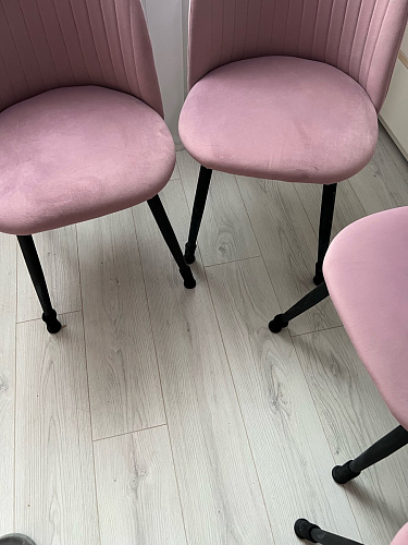 Стул на металлокаркасе Gabi 1 light blue / black / gold фото покупателя 197