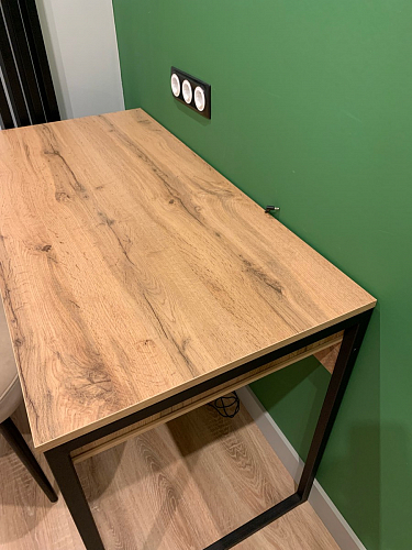 Письменный стол Леон Лофт бетон / черный матовый фото покупателя 53